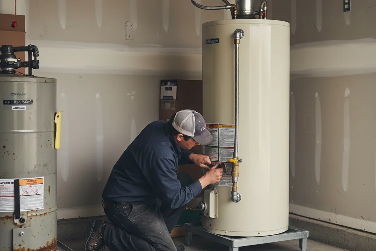 Water heater and shutoff valve replacement in Bel Air